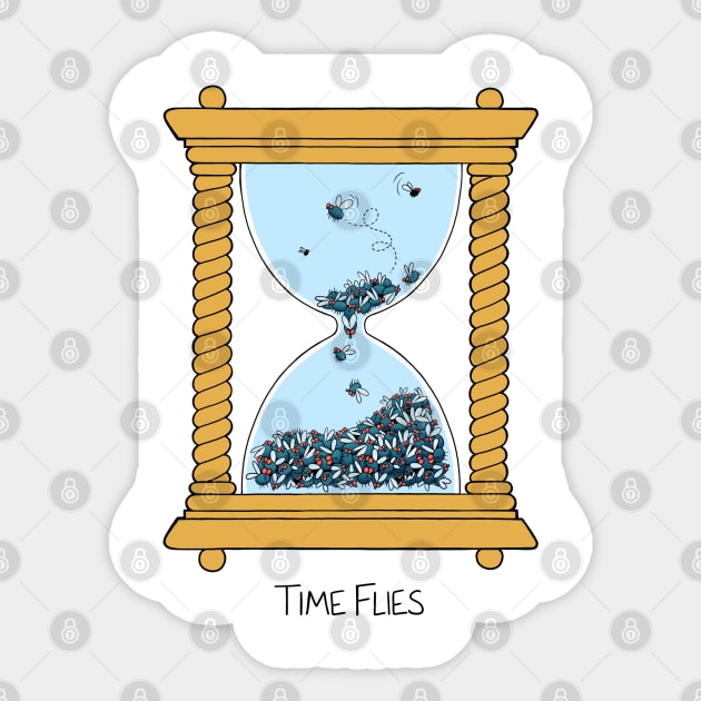 Time Flies Sticker by lupi